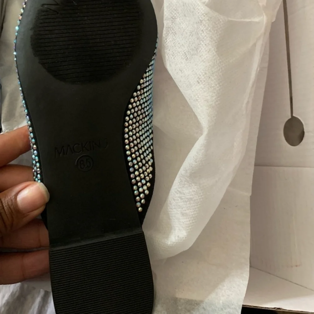 Rhinestone Studded Mules size 6 - Picture 3 of 3